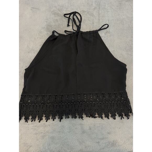 Urban Outfitters Staring at Stars Lace Trim Sm Crop Top Drawstring Made in USA - Picture 5 of 5